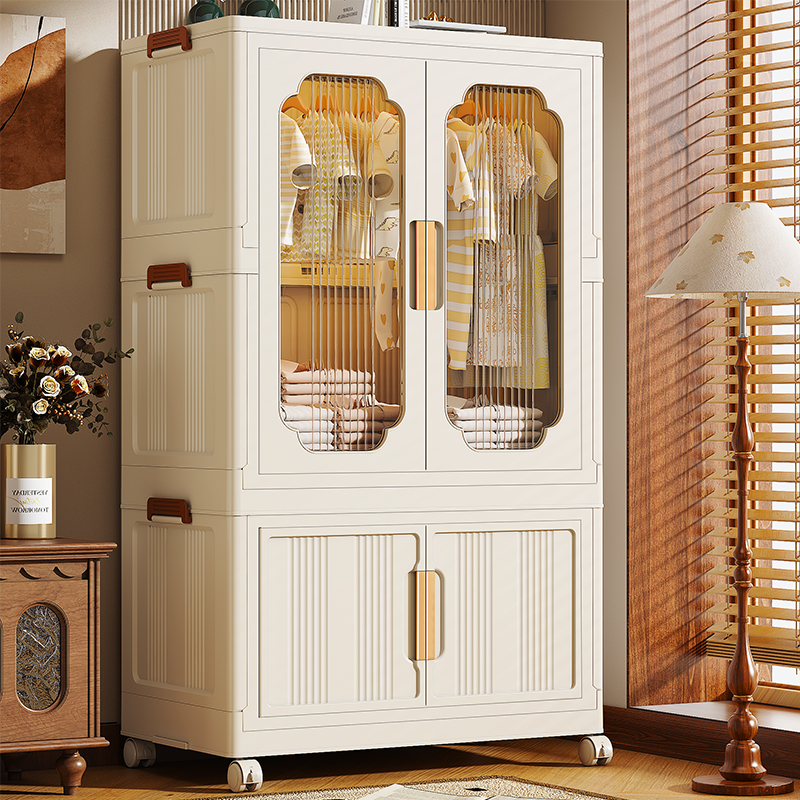衣柜出租房专用衣服收纳柜简易衣橱儿童卧室家用衣物收纳整理柜