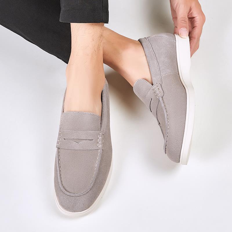 路易圣戈希豆豆鞋男款休闲夏季英伦风乐福鞋透气一脚蹬懒人