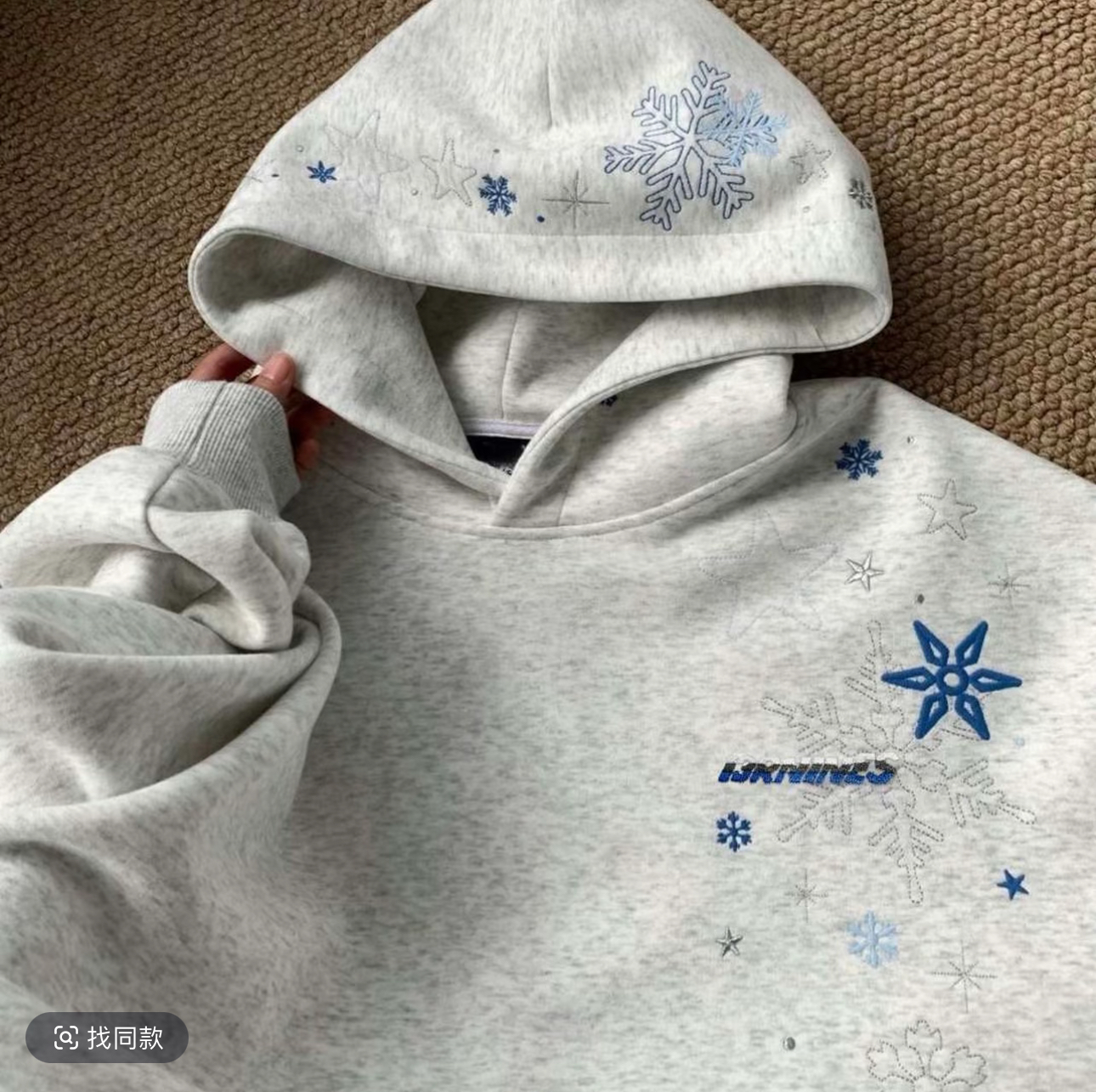 重磅刺绣连帽韩版运动秋冬女款卫衣字母春秋宽松上衣绣花加绒加厚