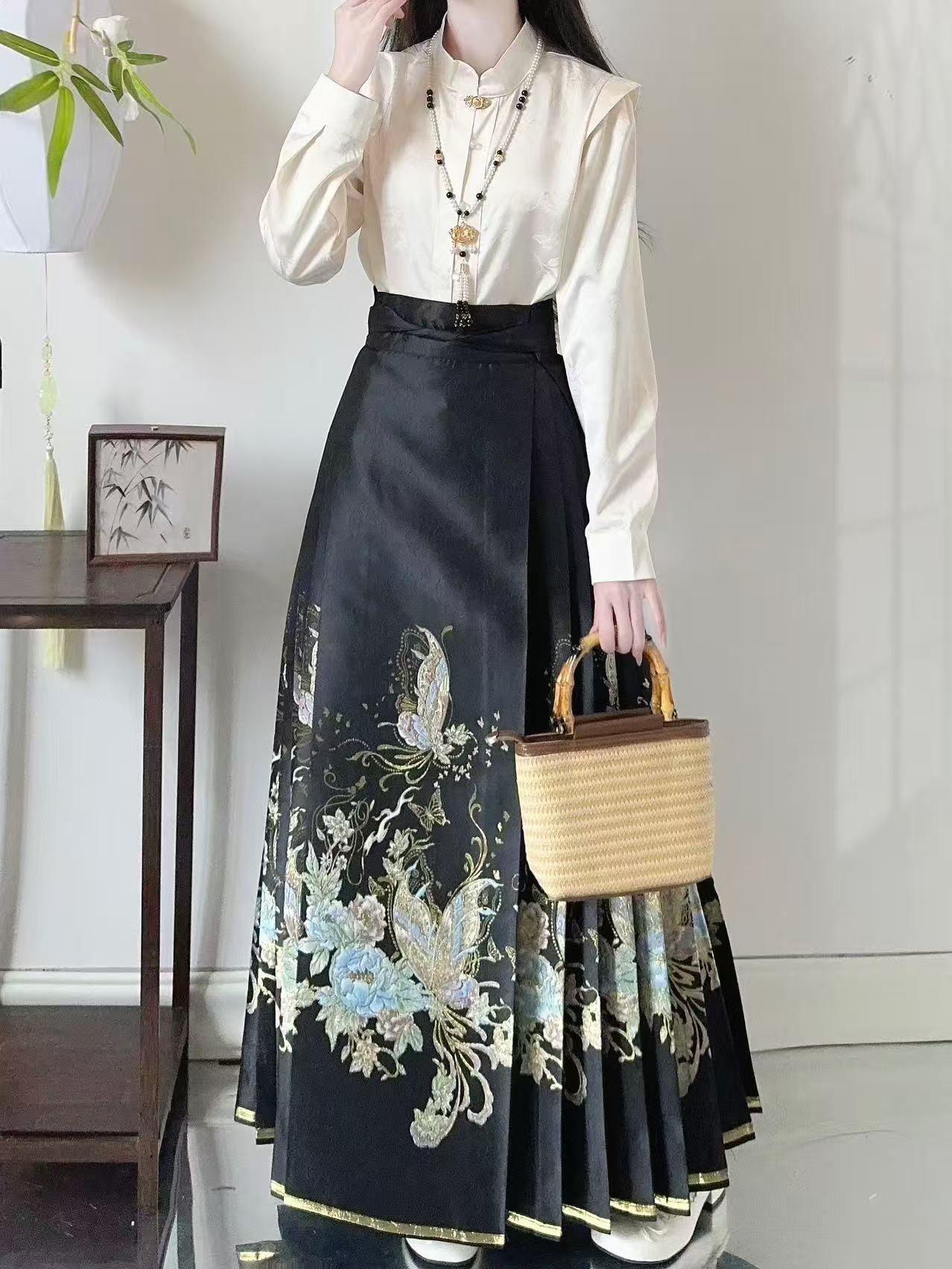 【花样谍影】正版版权 四季款 马面裙织金缎面汉服日常国风爆款古风