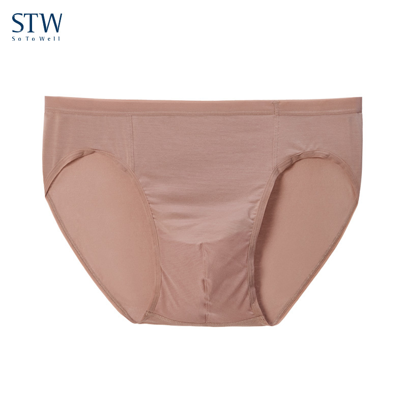 STW.SOTOWELL新款莫代尔透气男士内裤轻薄无痕中腰大码纯色三角裤