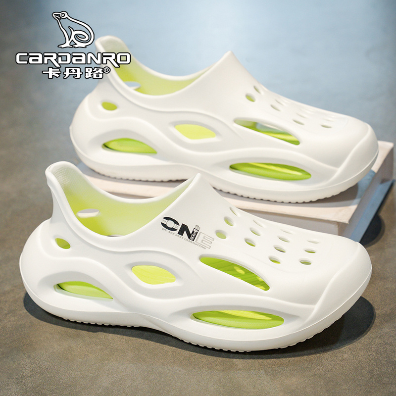 意大利卡丹路洞洞鞋男夏季外穿海边沙滩包头拖鞋男士涉水溯溪凉鞋
