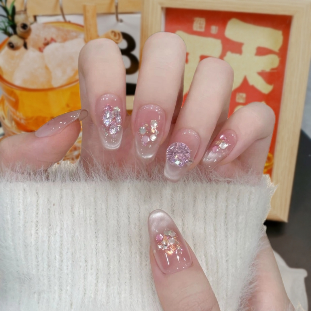 【初恋情书】穿戴甲纯手工轻奢美甲高级感秋冬显白新款美甲穿戴甲片