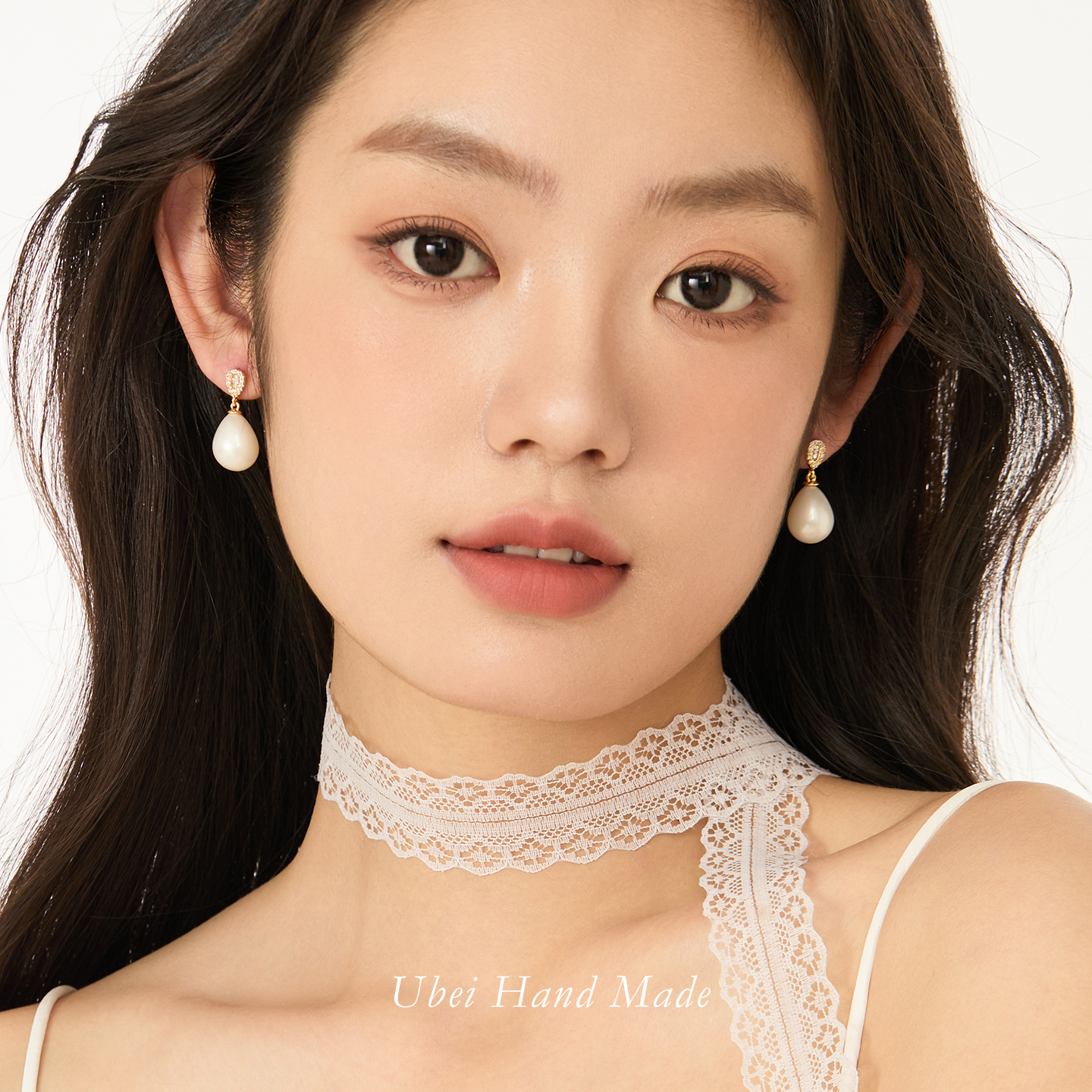 铜合金仿珍珠耳饰 复古宫廷风水滴珍珠耳环小众设计感高级感耳饰