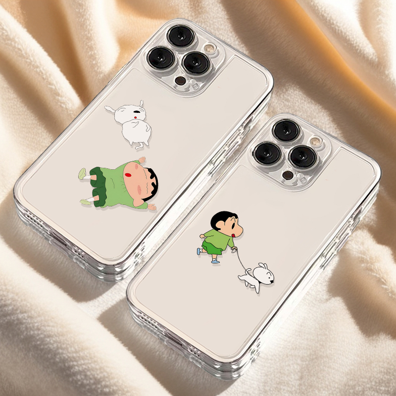 小白与小新iPhone16手机壳15苹果14软13小米vivo华为适用创意简约