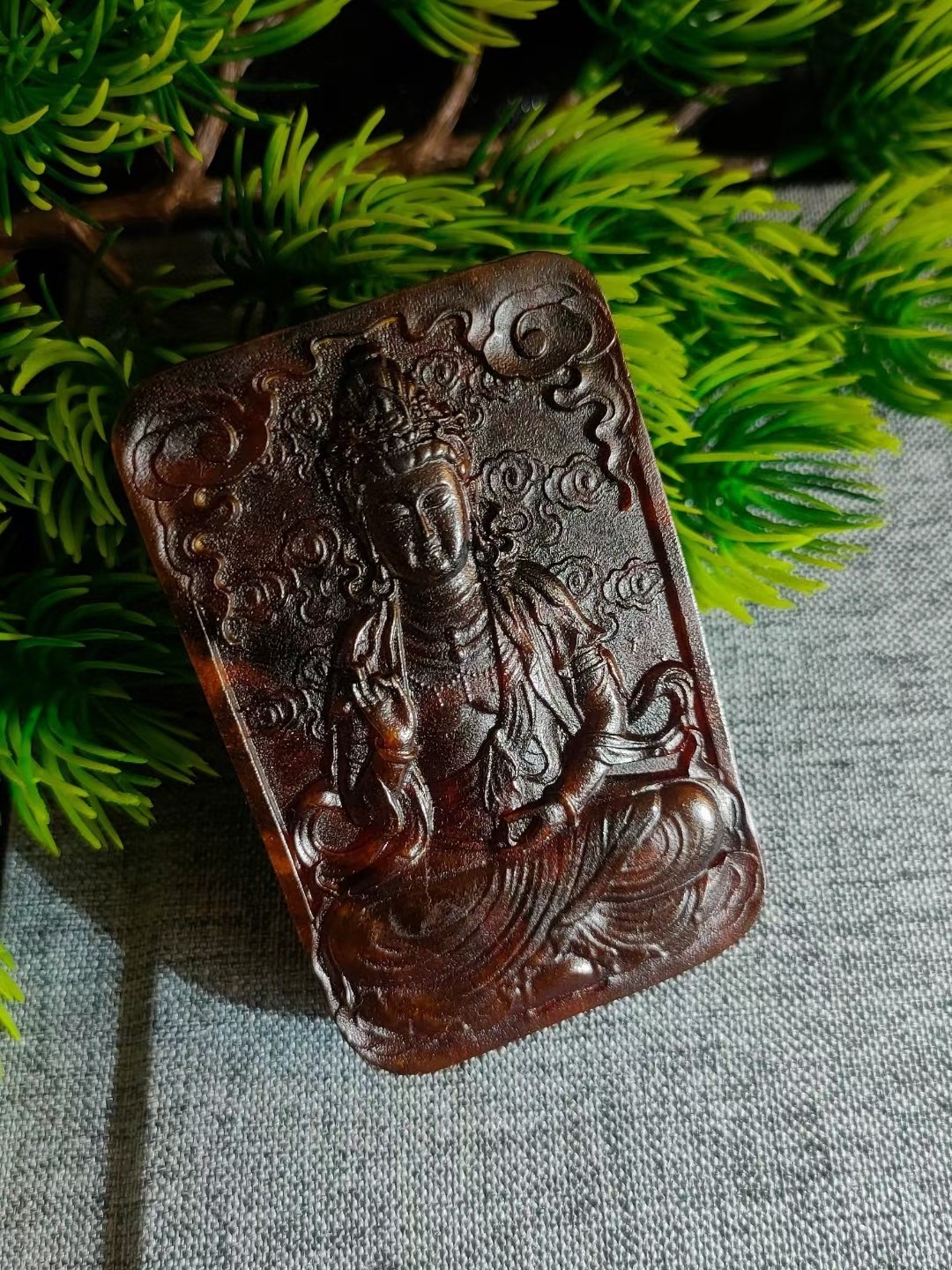 非金属木质项链 文玩观音牌饰品项坠吊坠手把件可把玩颈饰雕刻