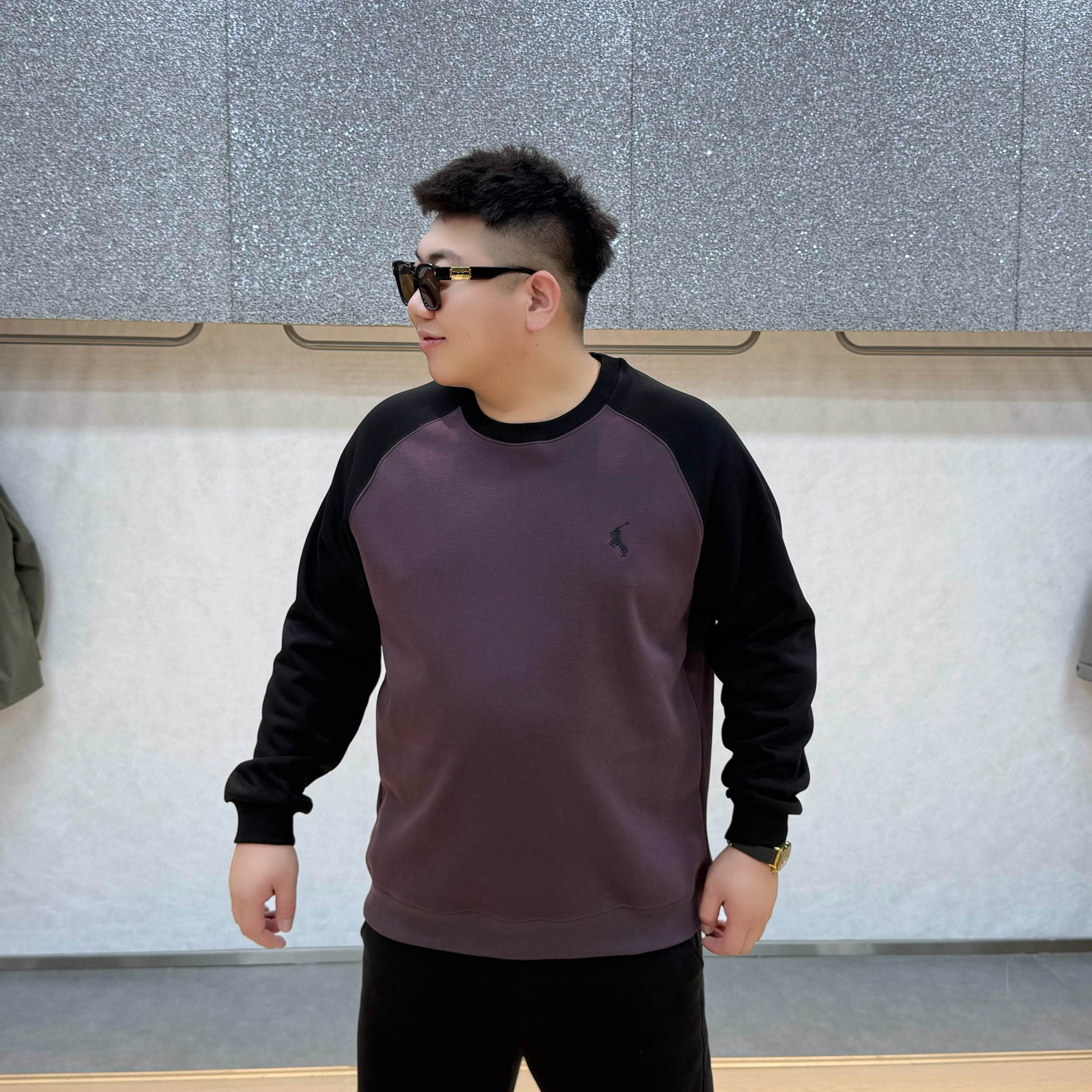 （加绒) 大码男装 秋冬季新款 拼色 卫衣72727