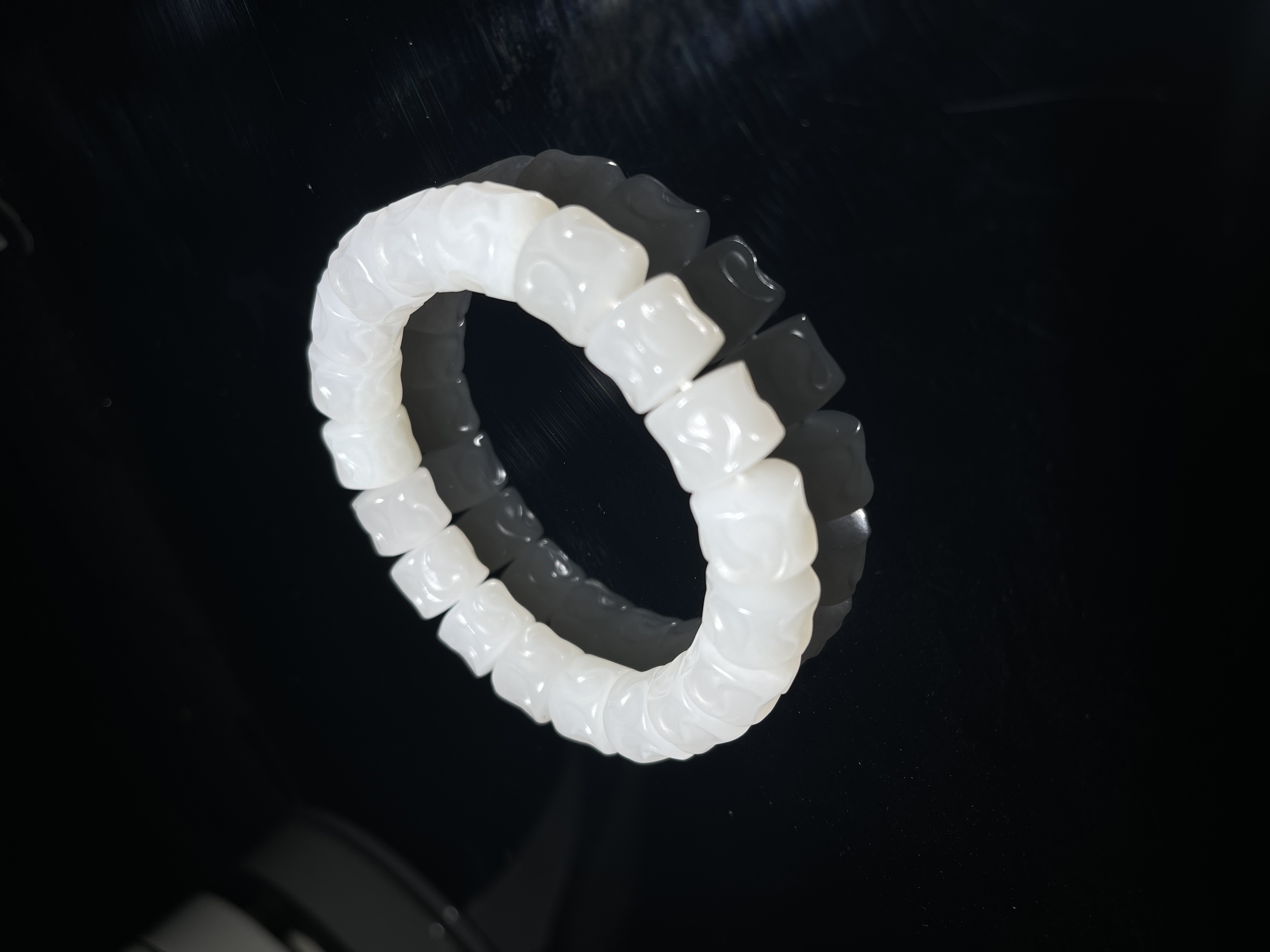 和田玉白玉1.2单圈无极手串多样性发货发其一