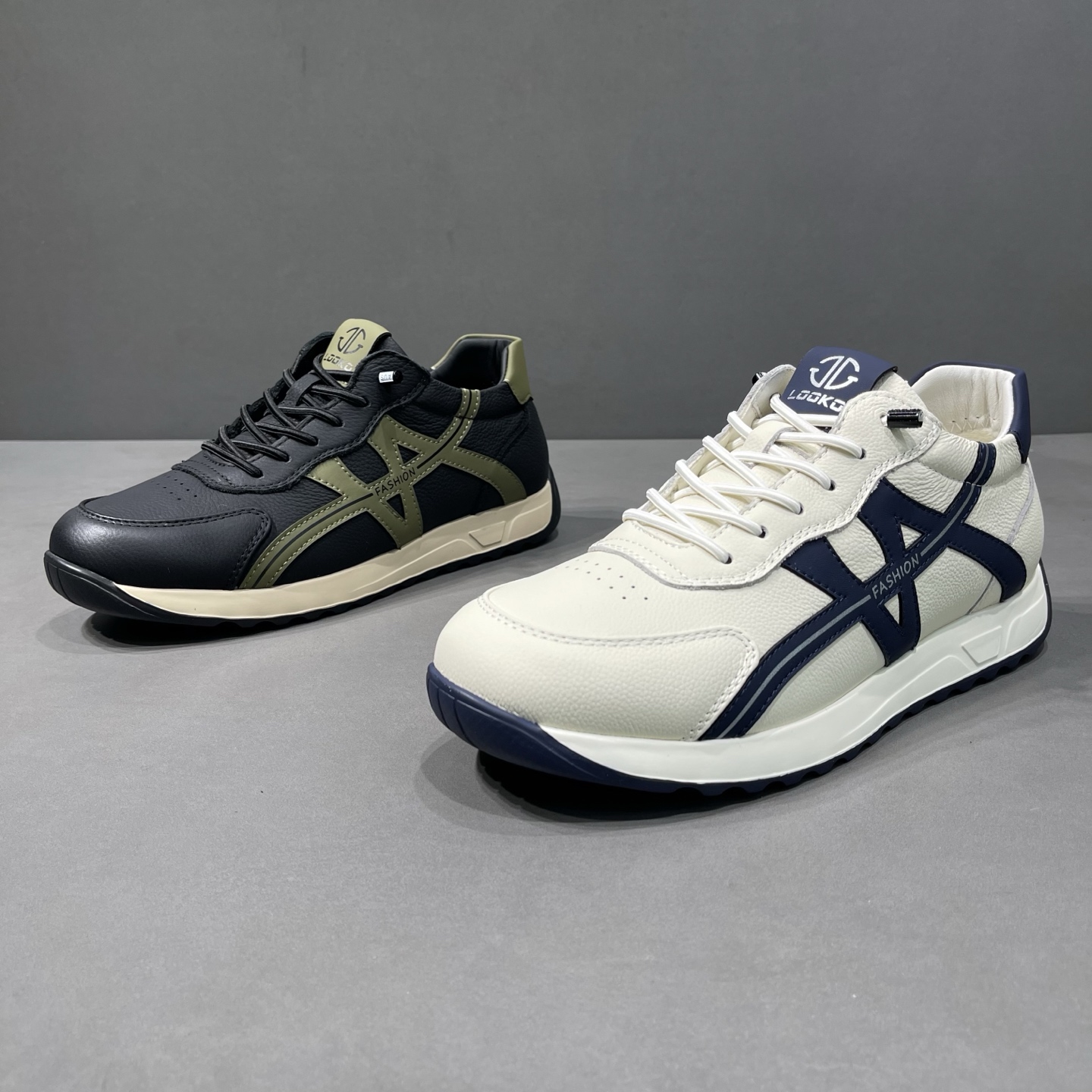 欧丽龙男鞋头层牛皮加绒休闲鞋真皮运动潮鞋一脚蹬加绒阿甘鞋棉鞋