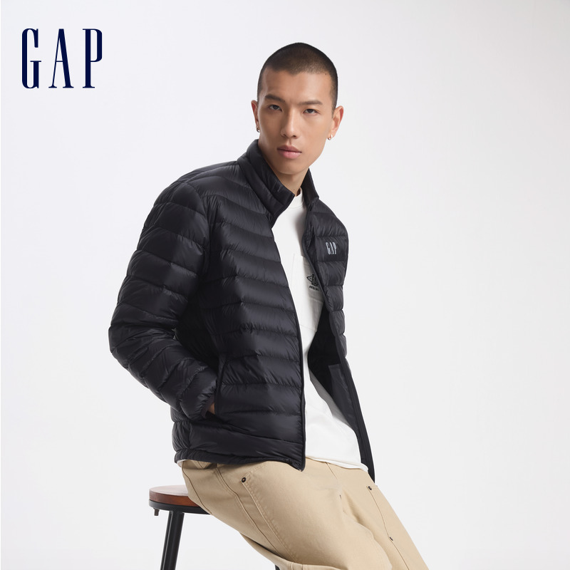 【成毅代言】Gap男装秋冬时尚logo轻薄立领羽绒服休闲 657225