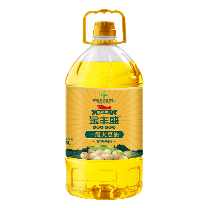 金丰盛一级大豆油家用食用油烹饪工艺健康清香5L