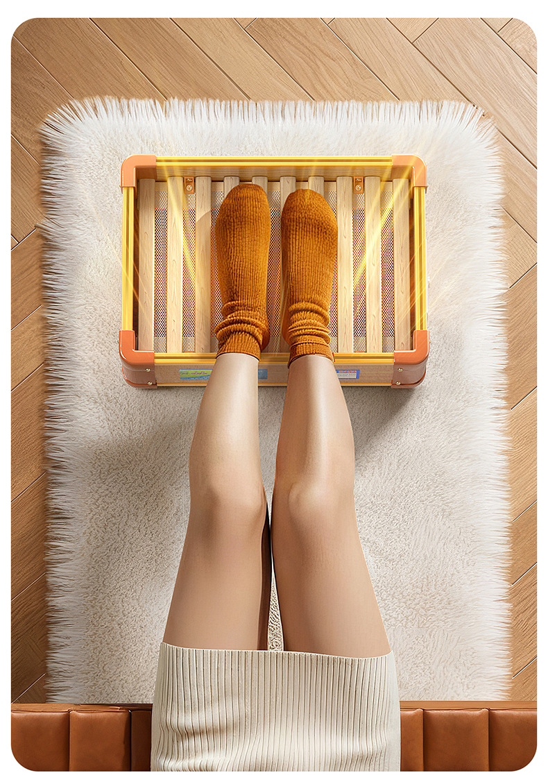 贴面实木取暖器暖脚器烤火炉家用节能调节能烘脚神器电火箱电火桶