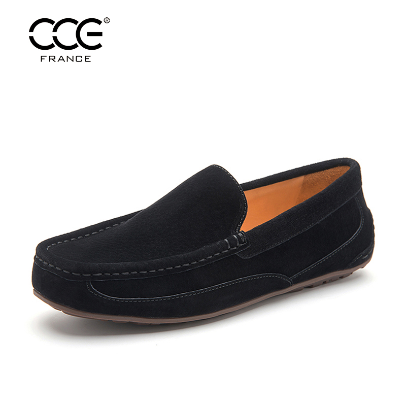 CCE猪皮手工豆豆鞋男士懒人鞋透气套脚一脚蹬英伦减震开车鞋2382