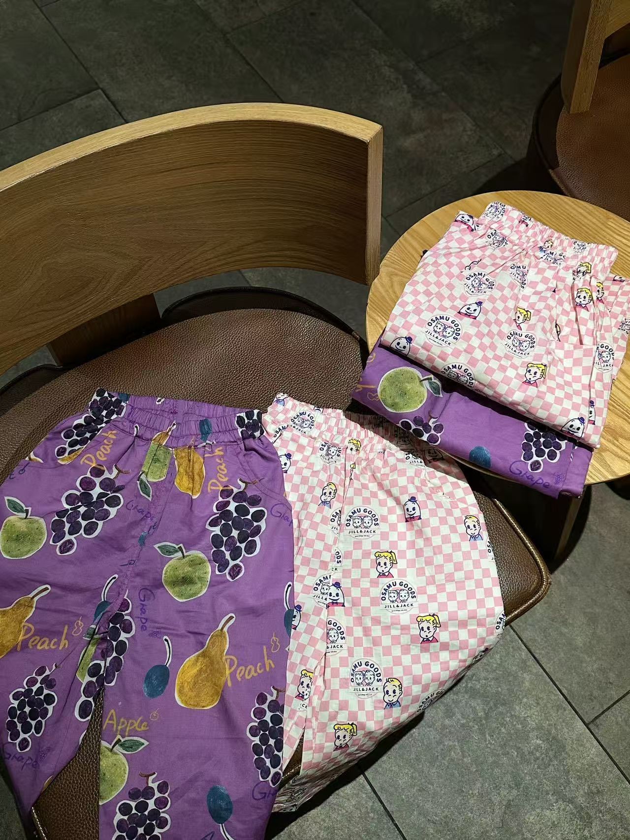 儿童夏季遛弯裤亲子装2025新款宝宝洋气小众卡通印花休闲百搭长裤