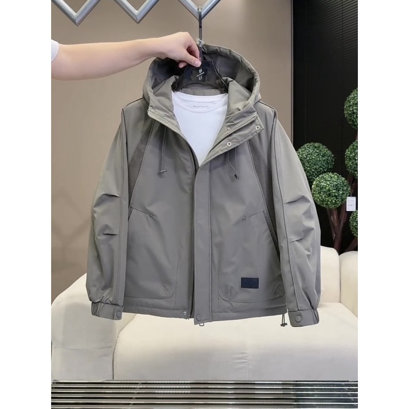 棉衣男款爆款2025新款工装风加棉夹克连帽冲锋衣防风保暖加厚外套