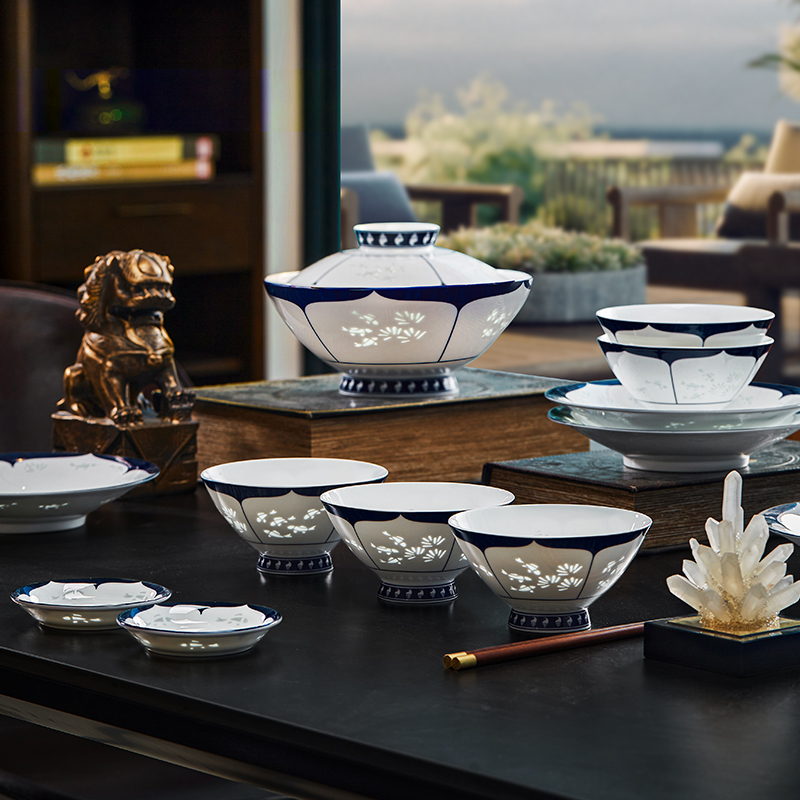 玉柏玲珑-连年有余餐具套装