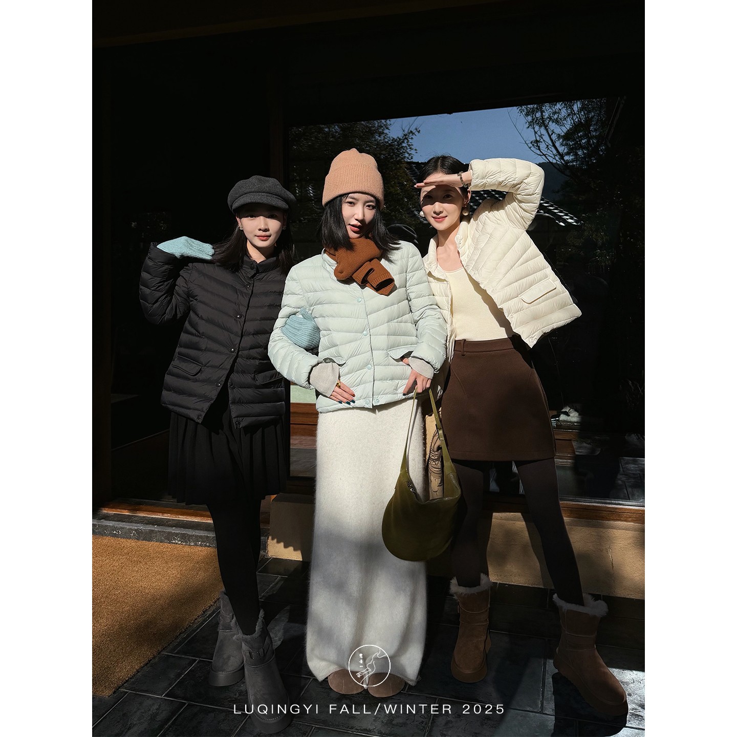 鹭青一原创【随身】三星90白鸭绒轻盈无胆排骨羽绒服L25Y1156L