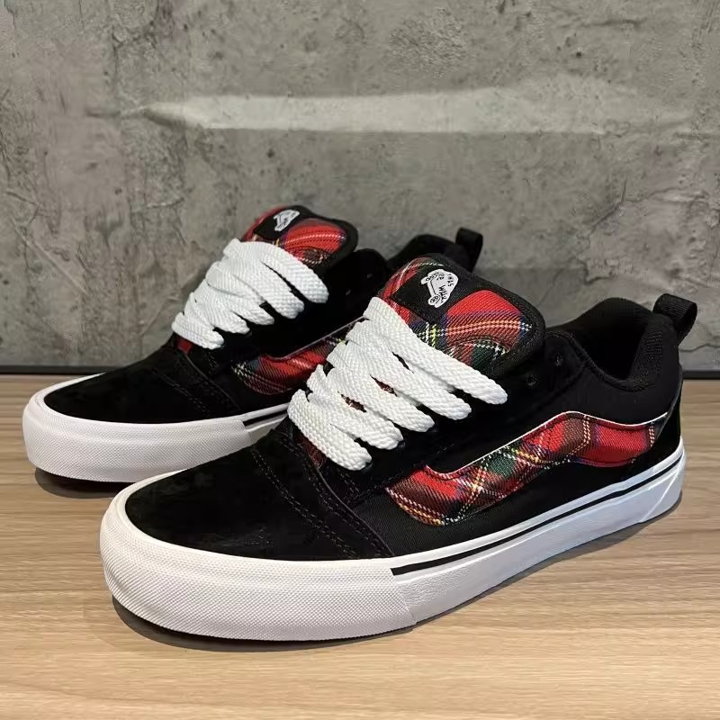 【高品质】新款Knu skool黑红复古百搭情侣休闲鞋子美式街头运动鞋