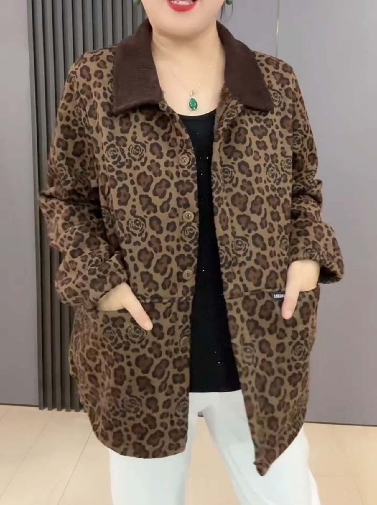 倾城1321加绒大码拼接撞色宽松显瘦休闲女士外套