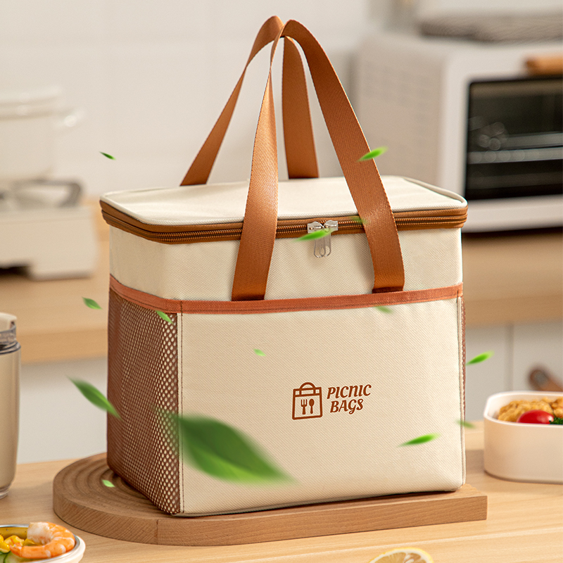 饭盒手提袋加厚大容量铝箔保温包便当包学生上班族带饭午餐野餐包