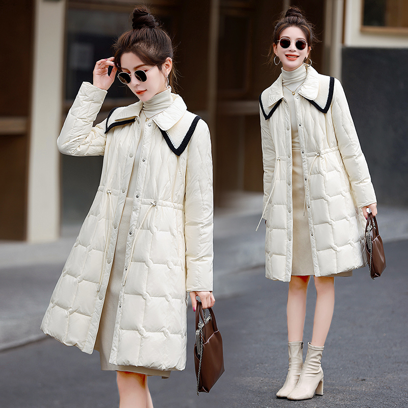 针织领90白鸭绒羽绒服