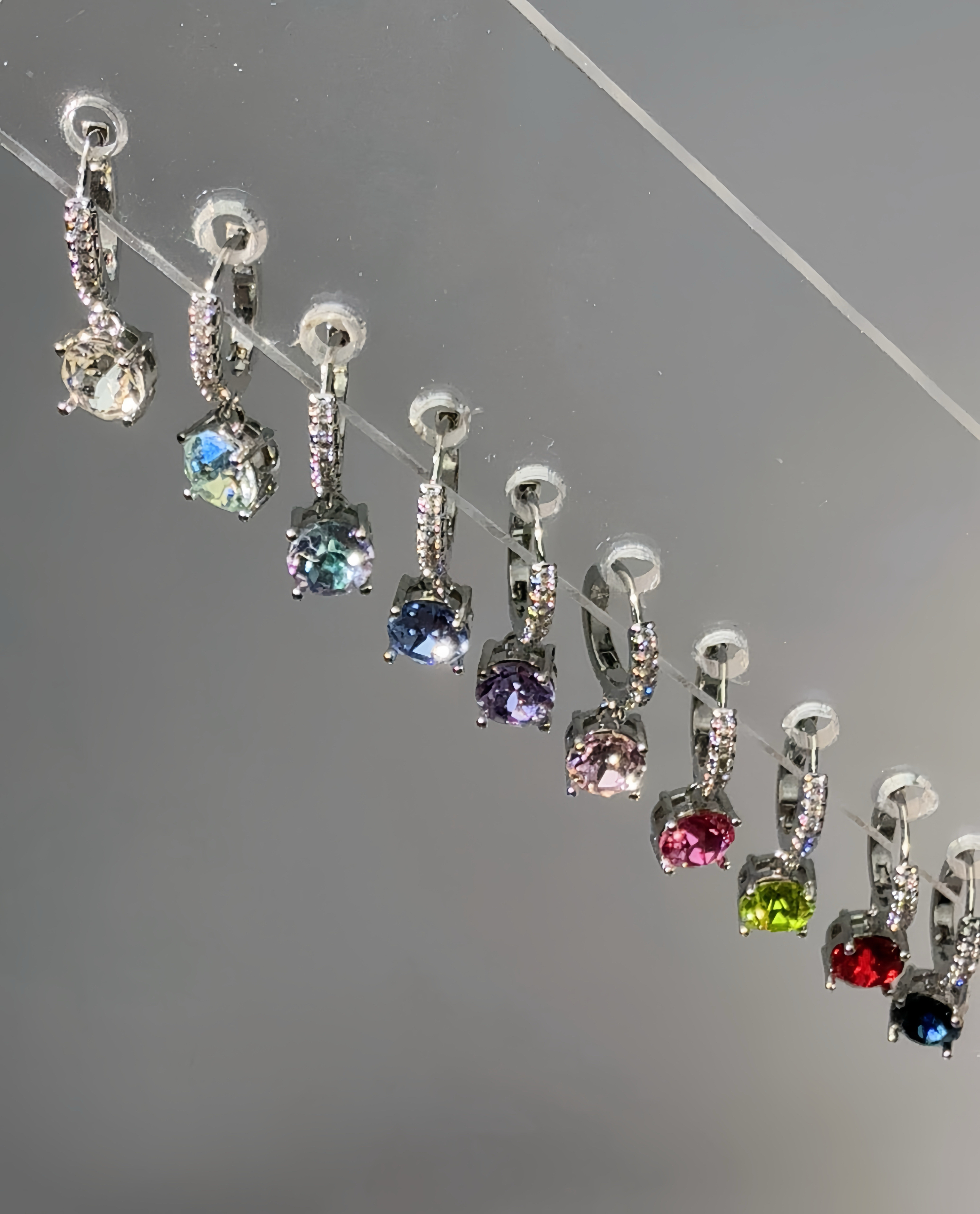 钛钢耳饰 爆闪华子一滴泪钛钢耳圈耳环内径10高级感耳饰气质