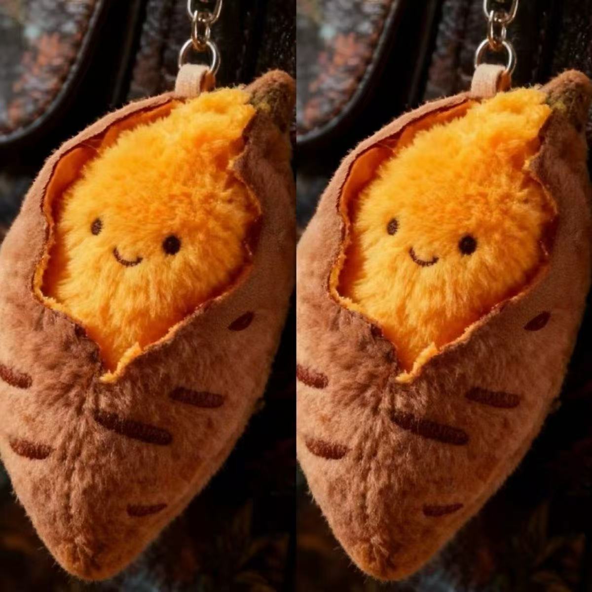 2026新款毛绒冬季卡通地瓜烤蜜包包创意可爱挂件送闺蜜冬天礼物