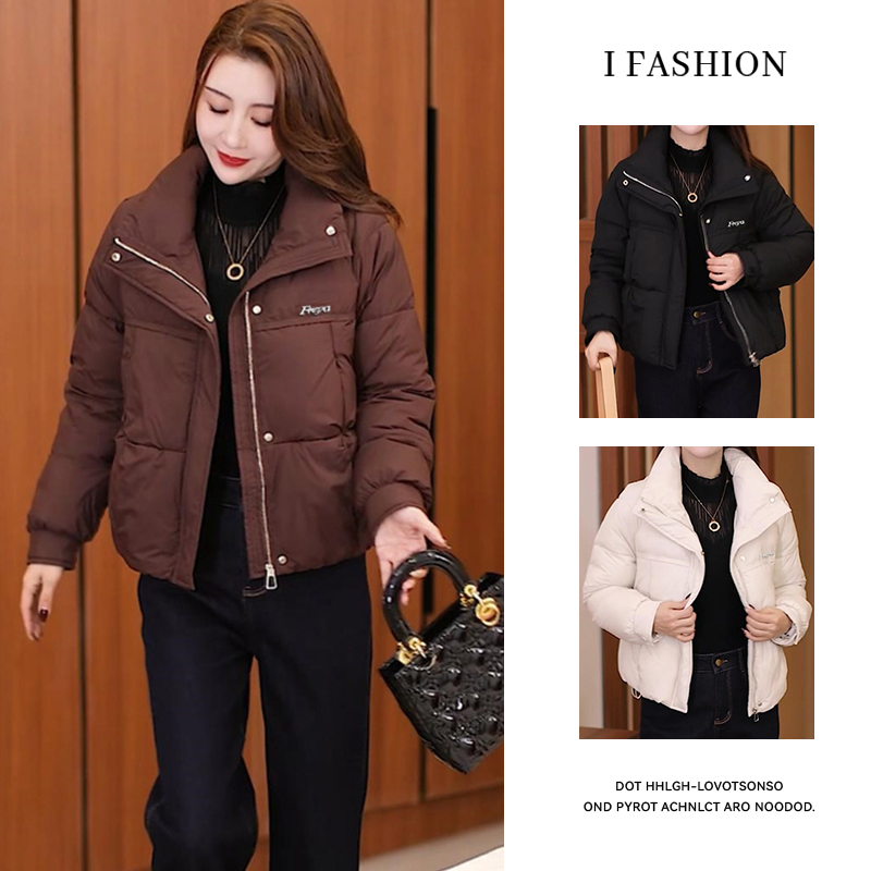 休闲风法式时尚短款棉衣女2025年冬季新款气质百搭面包服短外套