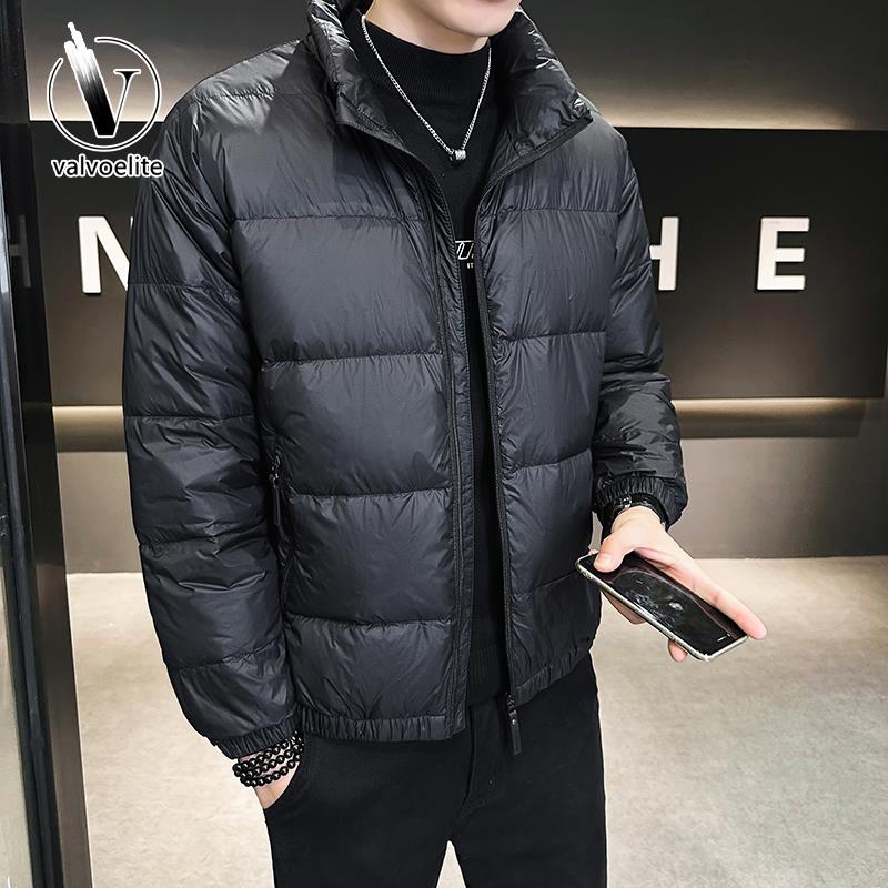VALVOELITE轻薄羽绒服男士短款冬季新时尚百搭款立领保暖高端外套