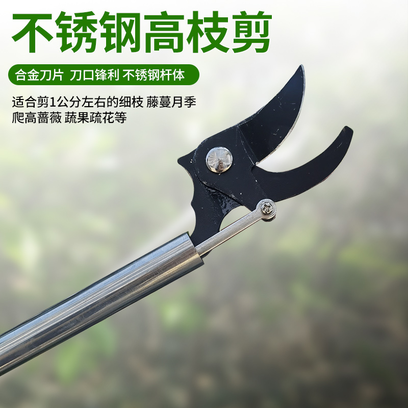 高枝剪不锈钢高空香椿槐花采摘蔬花合金修花剪省力摘果修剪刀剪子