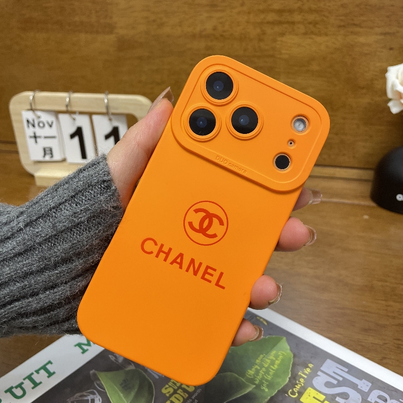 小香风适用苹果17promax橙色16pro大牌14promax防摔壳13/15硅胶壳