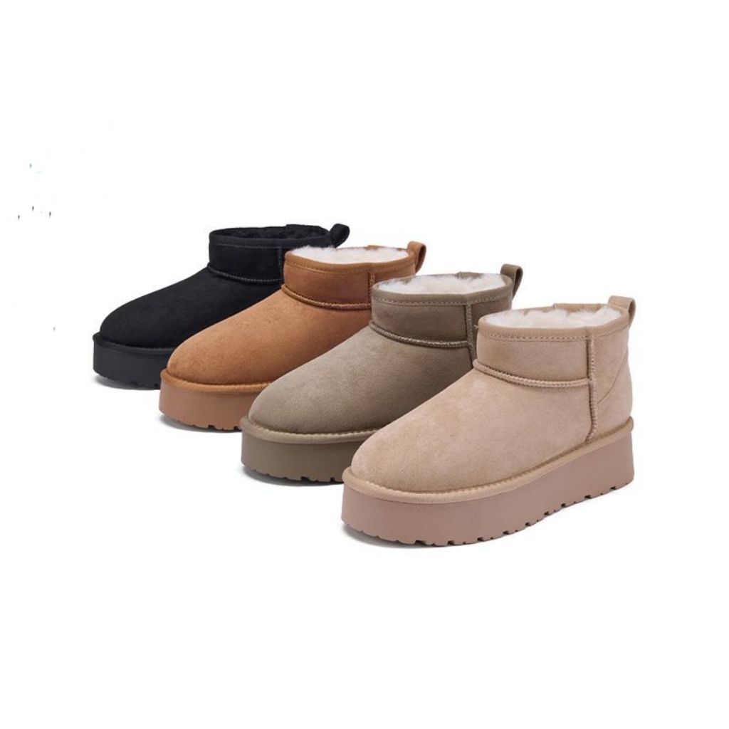 【2.0动态防水雪地靴】雪地靴女款加绒厚保暖耐磨加高5cm