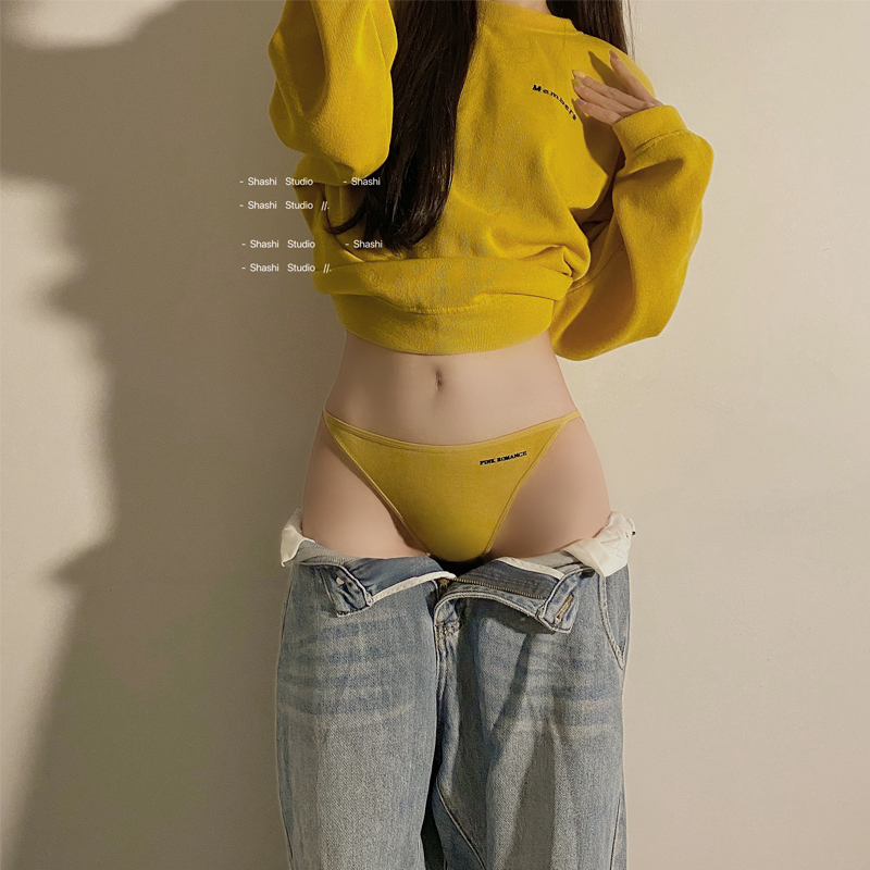 莫代尔无痕内裤女生棉质裆2025新款女士低腰性感纯欲高叉三角短裤