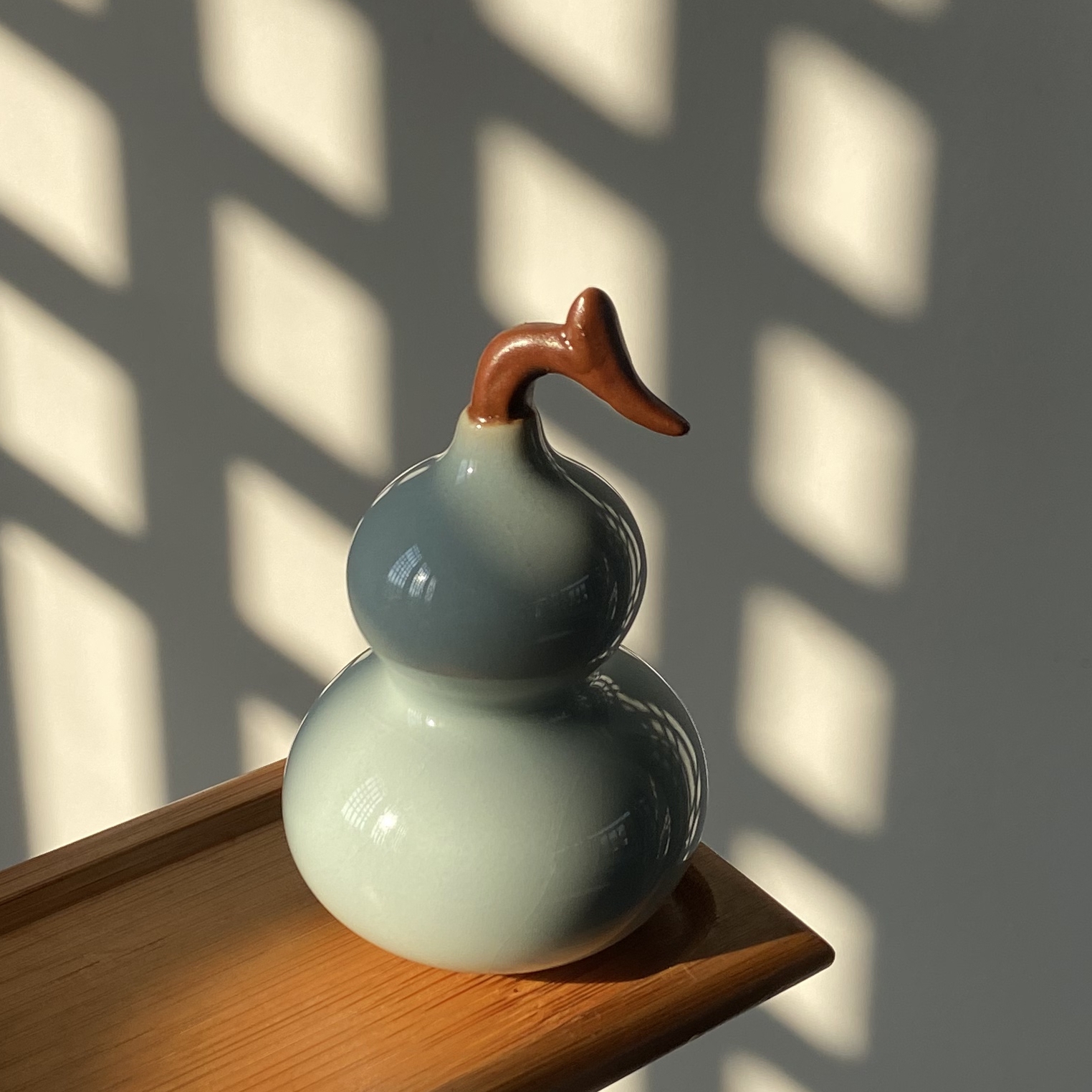 天青葫芦汝瓷 茶宠可开片 可养线 适合茶具搭配