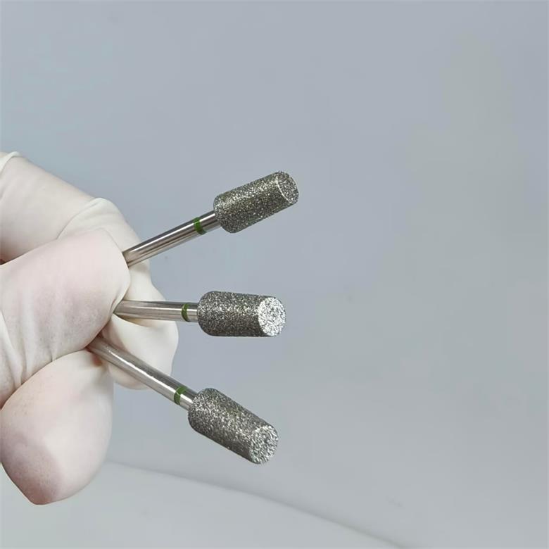欧美版金刚砂绿标粗砂本甲刻磨迷你推美甲口袋磨砂头去死皮银色