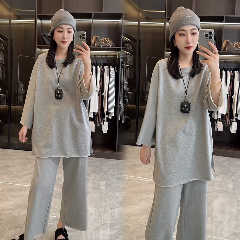 2025秋季新款时尚显瘦气质网红高档洋气女高级百搭宽松大码两件套