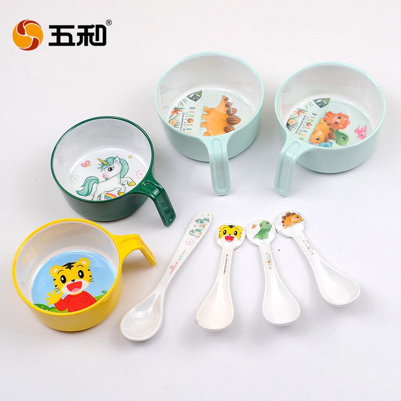 宝宝碗儿童碗食品级卡通餐具五和巧虎家用小孩吃饭防烫婴儿专用碗