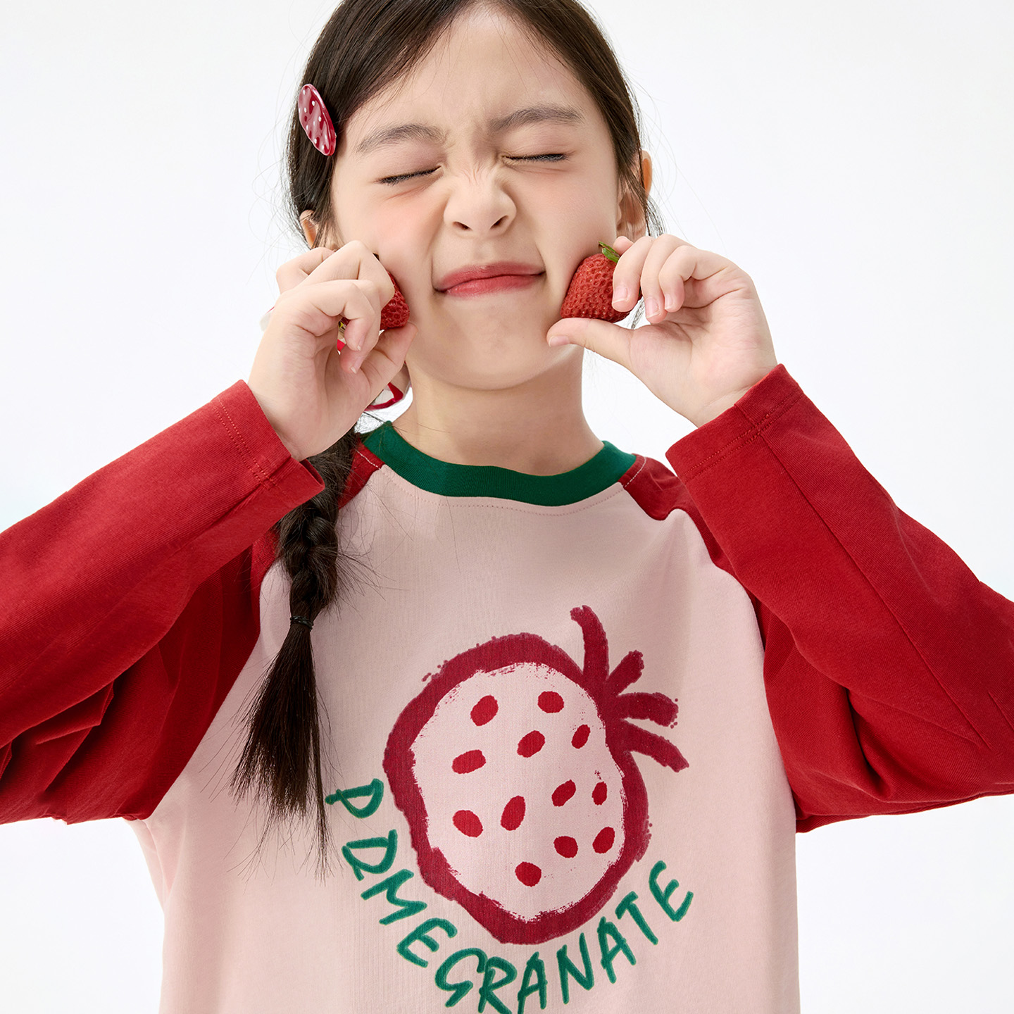 【云朵棉】茵曼女童纯棉长袖t恤25休闲衣打底衫GO3853288+GO3854484