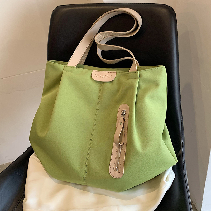 夏季大容量帆布包包女袋日系休闲单肩包慵懒风上课通勤托特包