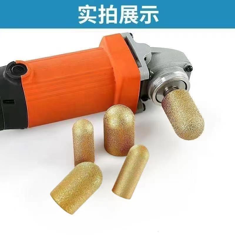 后挡水磨轮石英石台面后圆孤磨头角磨机石材瓷砖圆底修边打磨抛光