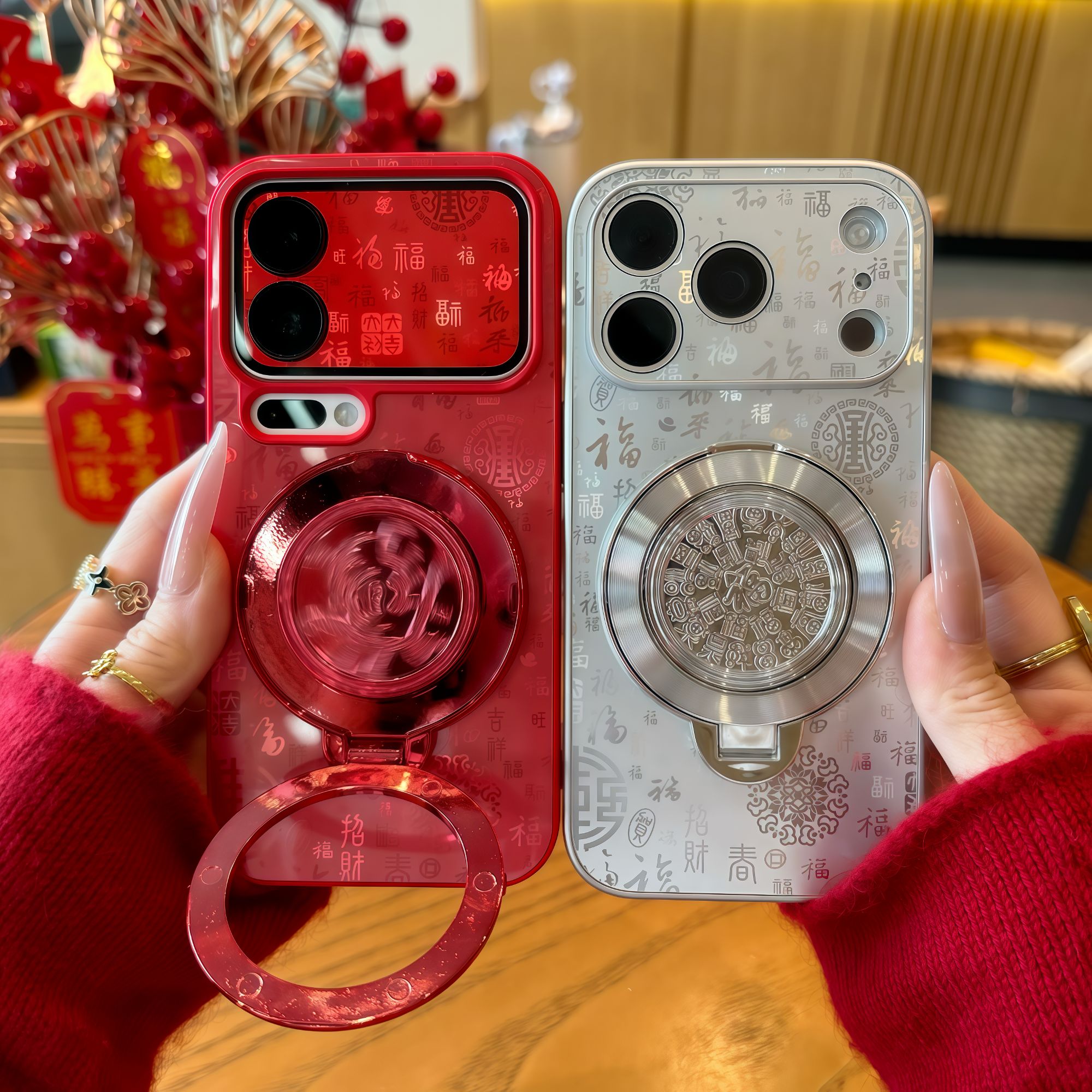 欧克里里百福图旋转支架适用苹果17/16手机壳华为vivoppo小米1514