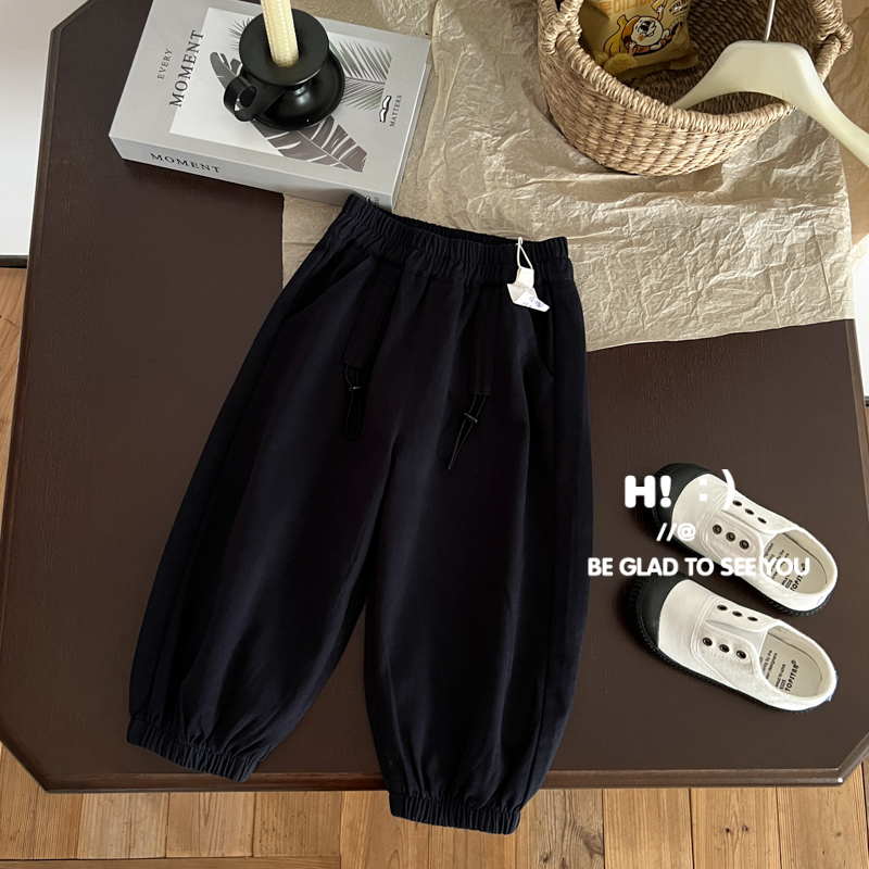 现货【百分百棉】郝叔童品秋季新款2025洋气网红男宝棉布裤潮HD5307