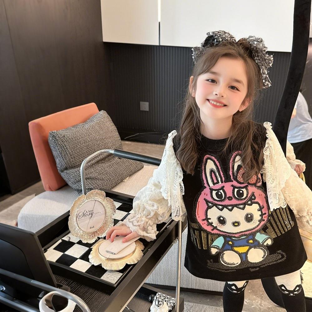 女童连衣裙6-12新款儿童秋装拉布布卫衣裙子小女孩秋季长袖公主裙