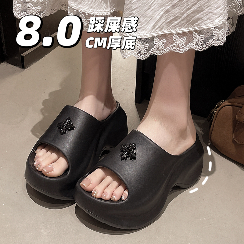 8.0厚底凉拖鞋女夏季爆款楼梯拖鞋eva软底防滑居家外穿沙滩一字拖