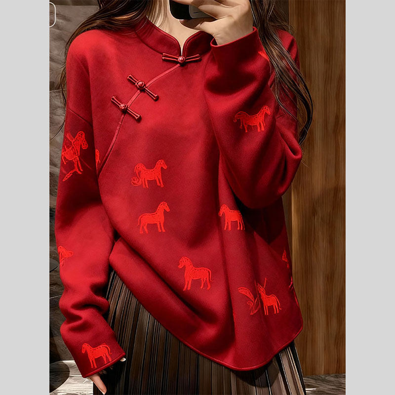 独特漂亮外套超火上衣新中式国风唐装禅意衬衫女2026新款爆款冬季