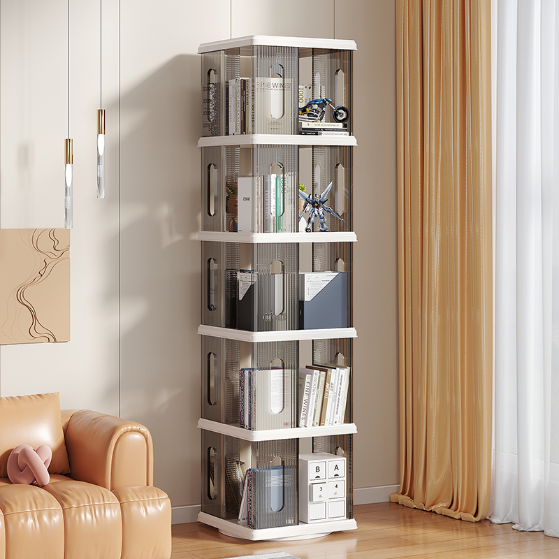 【德邦送货上门】360°灵动旋转书本置物收纳柜图书杂物摆件多层书架