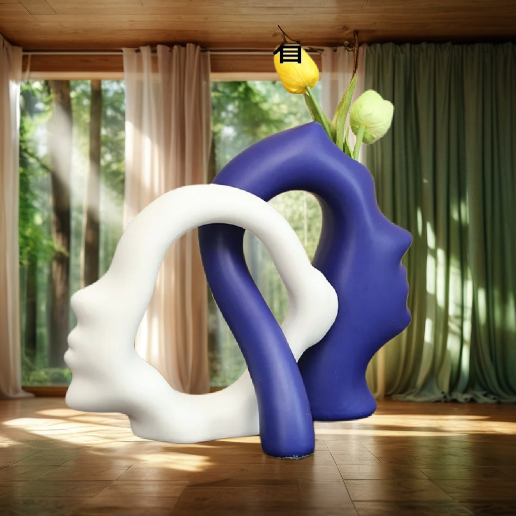 轻奢艺术感现代陶瓷花瓶摆件家居装饰电视柜酒柜必备