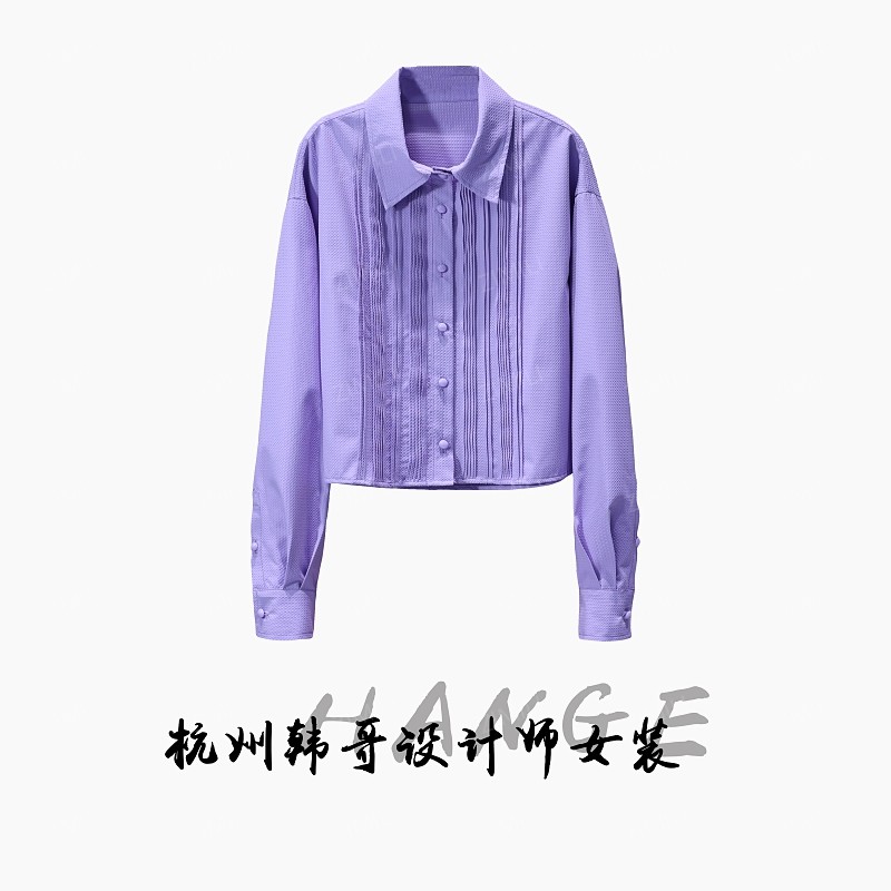 【韩哥女装】2025欧版紫霞仙子廓形温柔婉约软糯气质衬衫6163-Z3