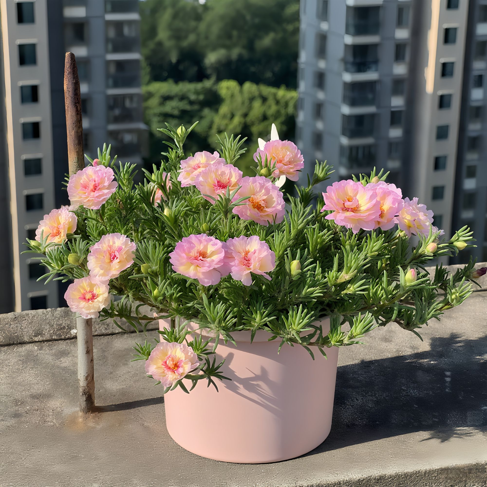 太阳花老桩【粉羽】耐热庭院阳台重瓣太阳花苗耐寒多年生四季开花卉