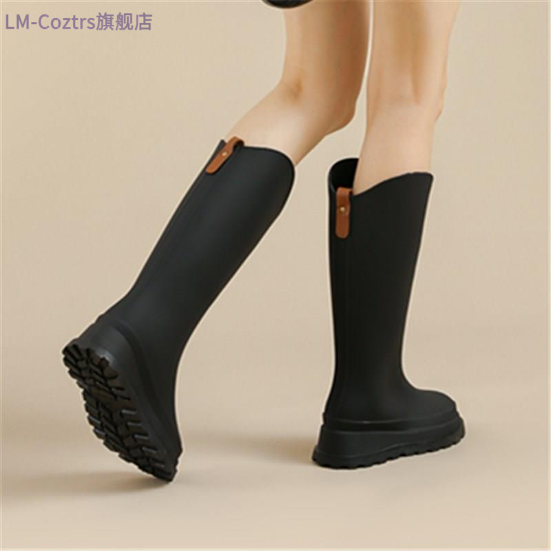 高筒雨鞋女时尚冬外穿水鞋成人加绒雨靴防水防滑胶鞋新款长筒靴子